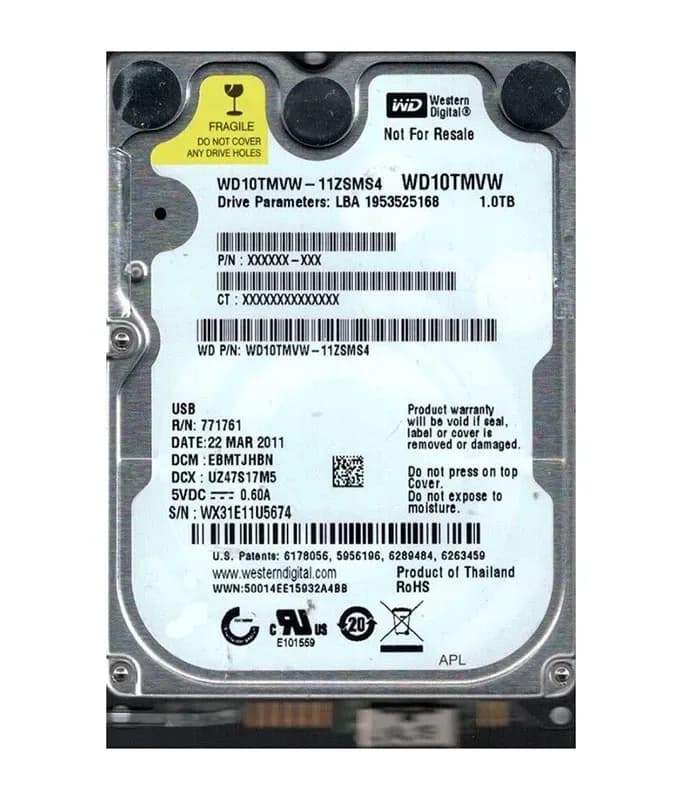 Western Digital WD10TMVW-11ZSMS4 1TB