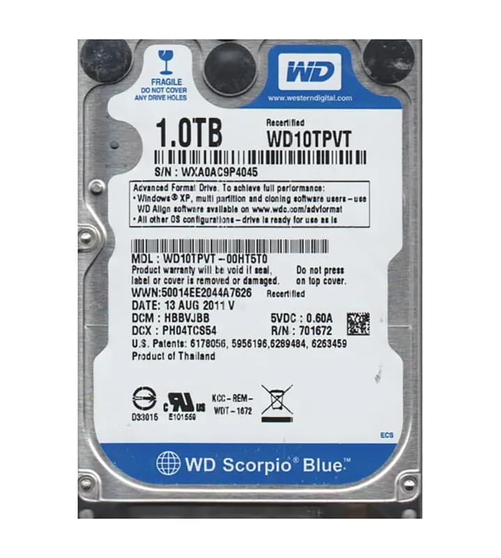 Western Digital WD10TPVT-00HT5T0 1TB 3Gb/s SATA