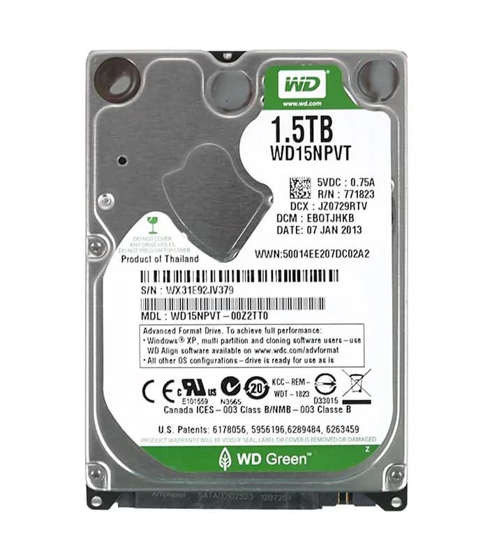 Western Digital WD15NPVT-00Z2TT0 1.5TB 3Gb/s SATA
