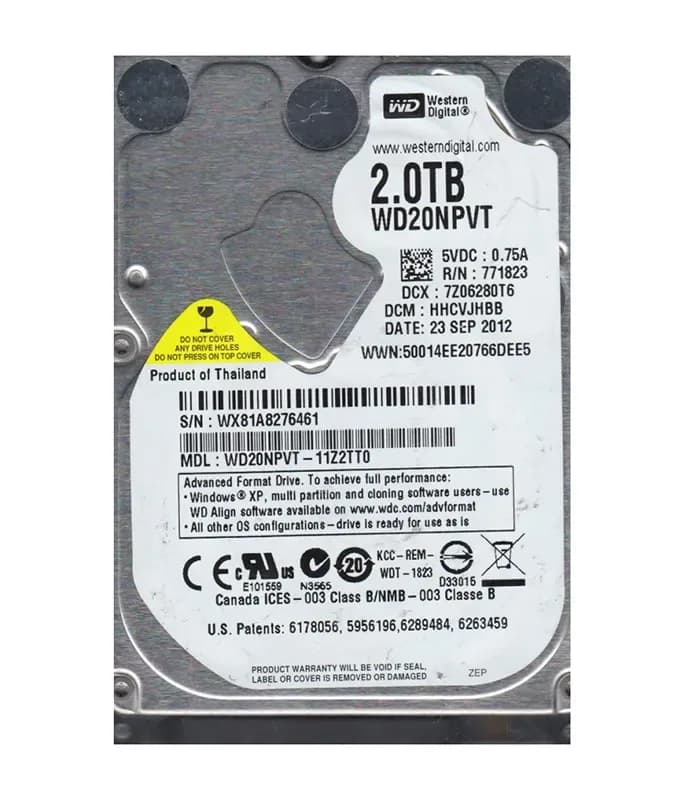 Western Digital WD20NPVT-11Z2TT0 2TB 3Gb/s SATA