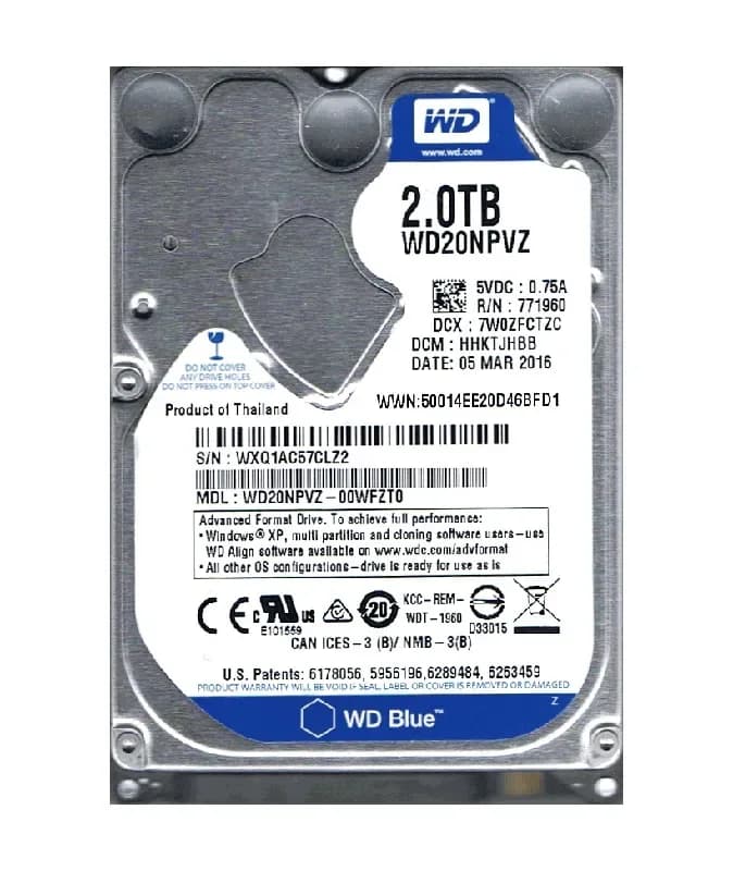 Western Digital WD20NPVZ-00WFZT0 2TB 6Gb/s SATA