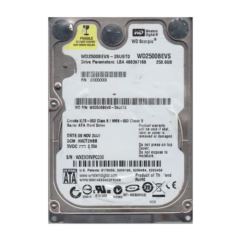 Western Digital WD2500BEVS-26UST0 250GB 1.5Gb/s SATA