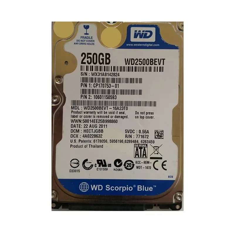 Western Digital WD2500BEVT-16A23T0 250GB 3Gb/s SATA