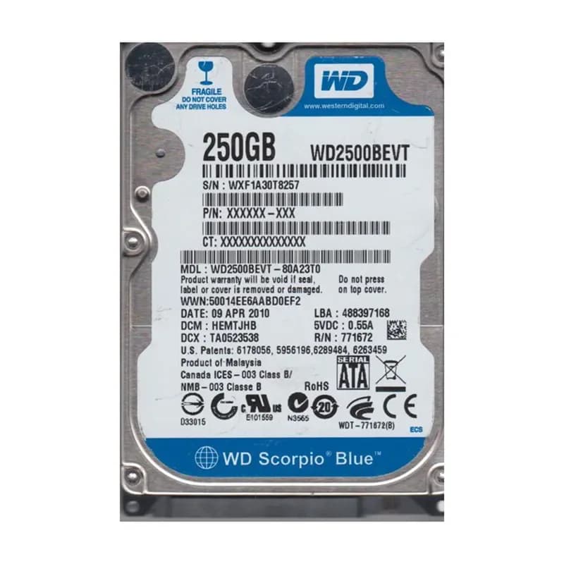 Western Digital WD2500BEVT-80A23T0 250GB 3Gb/s SATA