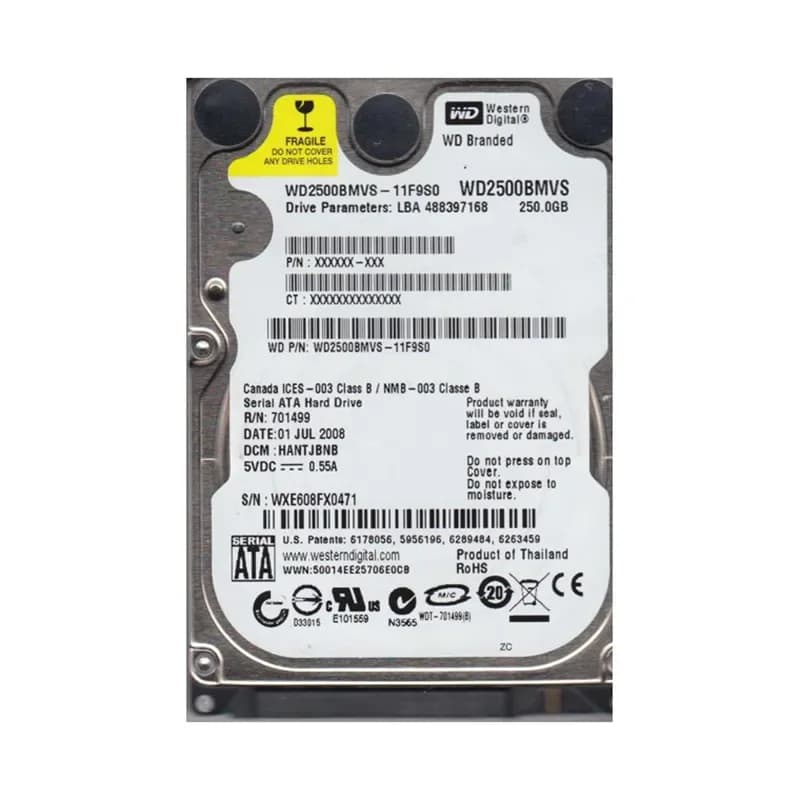 Western Digital WD2500BMVS-11F9S0 250GB 3Gb/s SATA