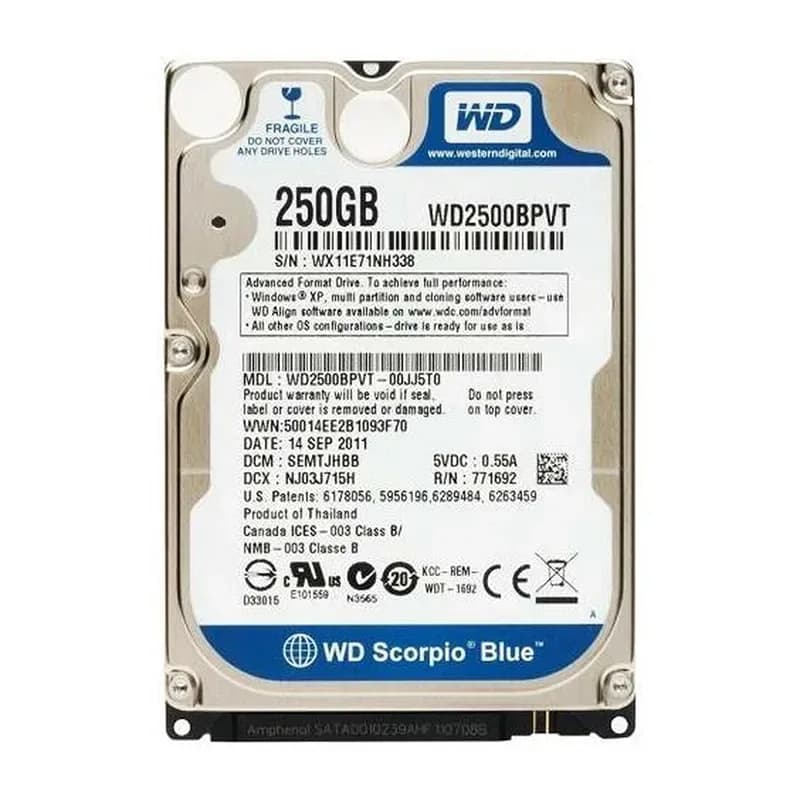 Western Digital WD2500BPVT-00JJ5T0 250GB 3Gb/s SATA