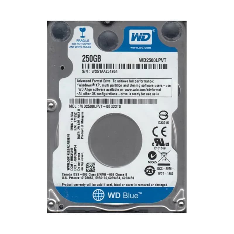 Western Digital WD2500LPVT-00G33T0 250GB 3Gb/s SATA