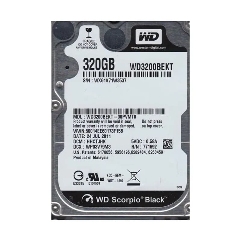 Western Digital WD3200BEKT-00PVMT0 320GB 3Gb/s SATA