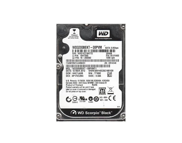 Western Digital WD3200BEKT-08PVMT1 320GB 3Gb/s SATA