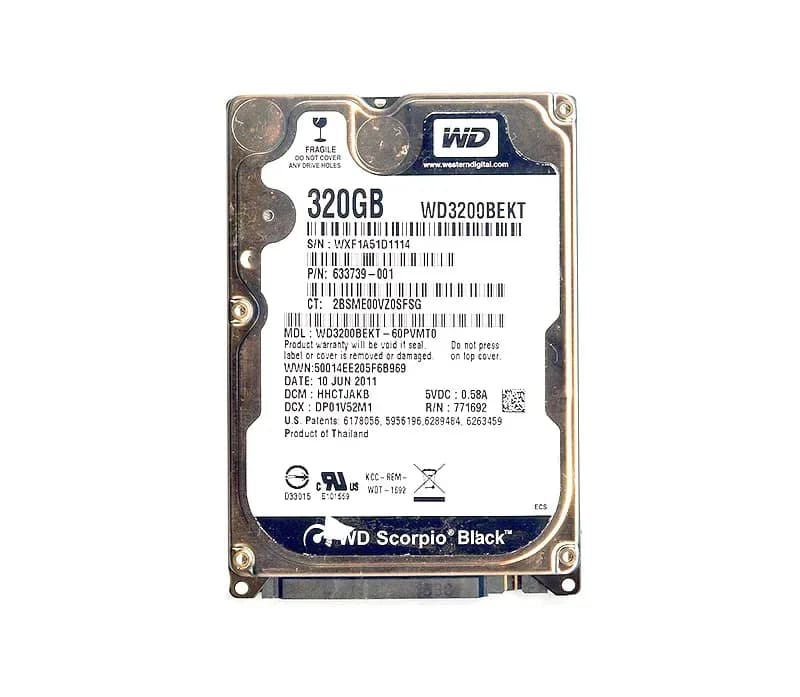 Western Digital WD3200BEKT-60PVMT0 320GB 3Gb/s SATA