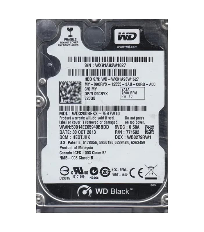Western Digital WD3200BEKX-75B7WT0 320GB 6Gb/s SATA