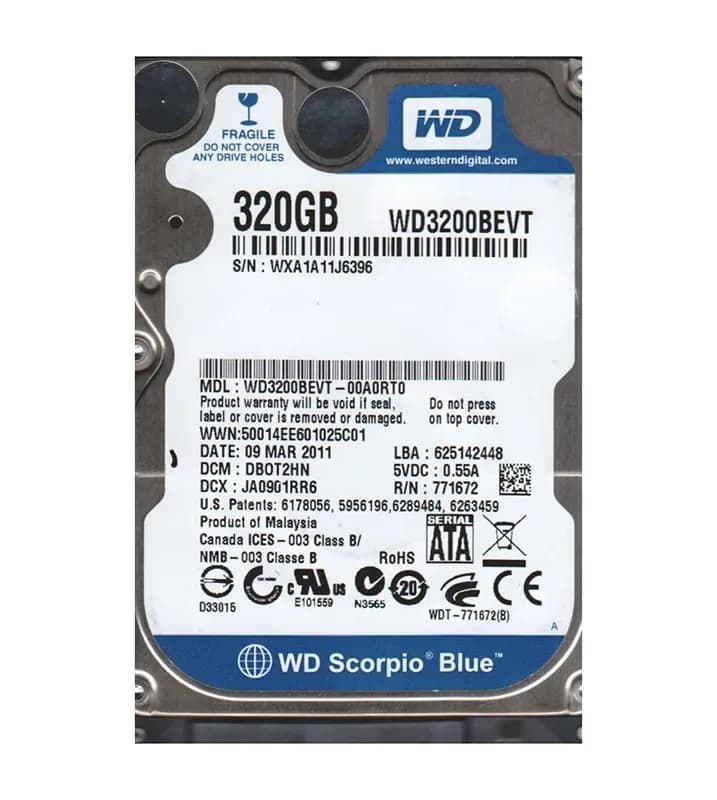 Western Digital WD3200BEVT-00A0RT0 320GB 3Gb/s SATA