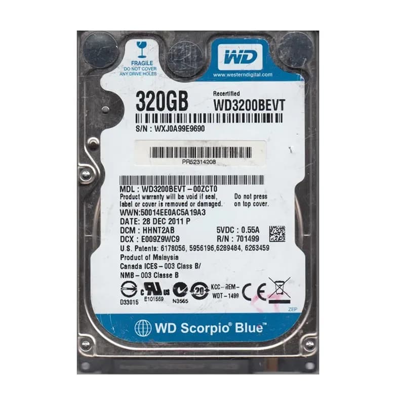 Western Digital WD3200BEVT-00ZCT0 320GB 3Gb/s SATA