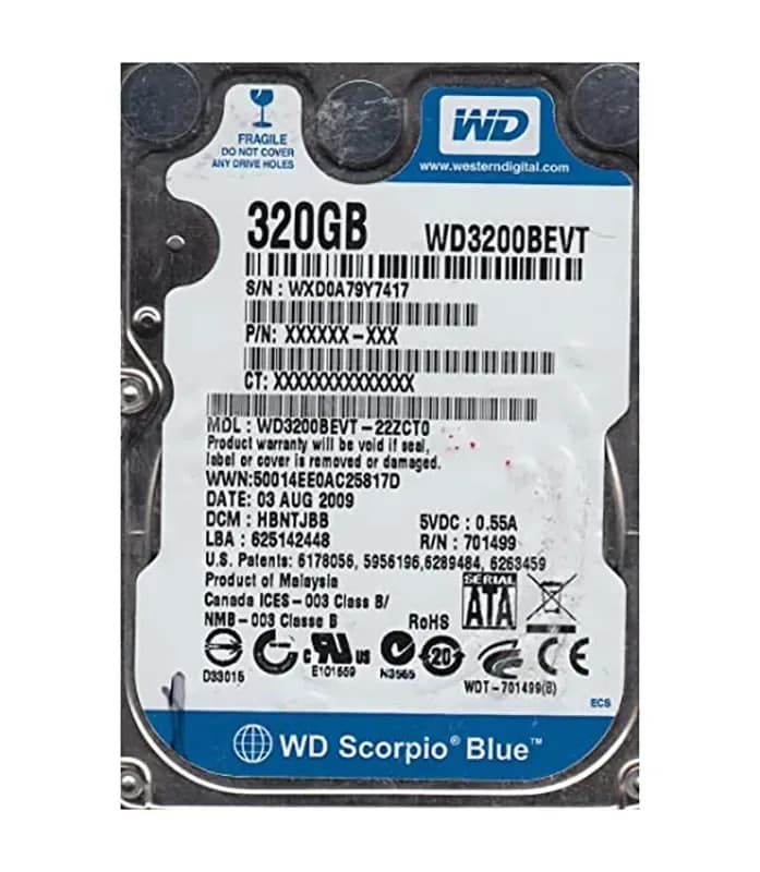 Western Digital WD3200BEVT-22ZCT0 320GB 3Gb/s SATA