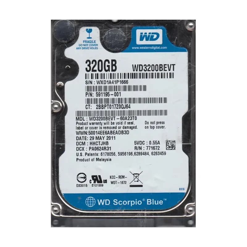 Western Digital WD3200BEVT-60A23T0 320GB 3Gb/s SATA