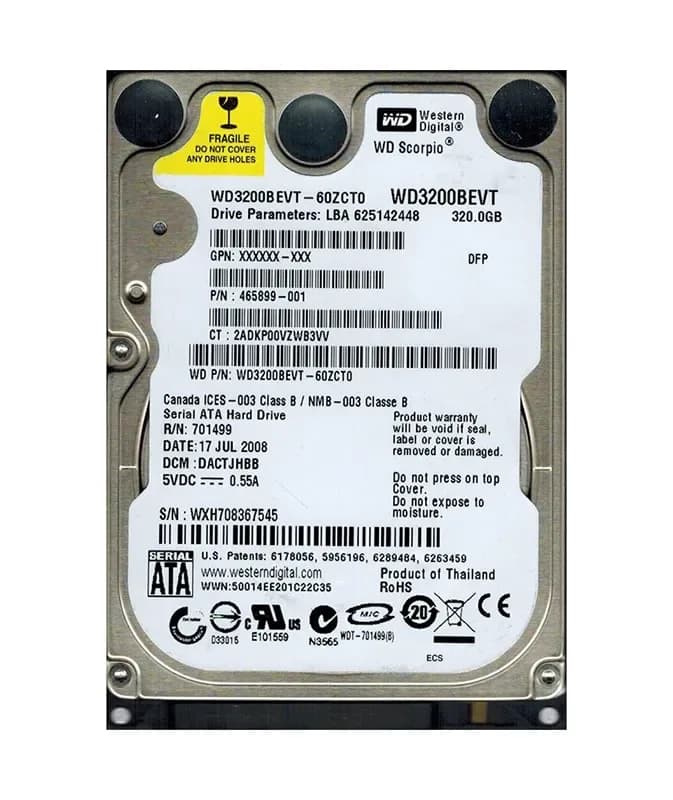 Western Digital WD3200BEVT-60ZCT0 320GB 3Gb/s SATA