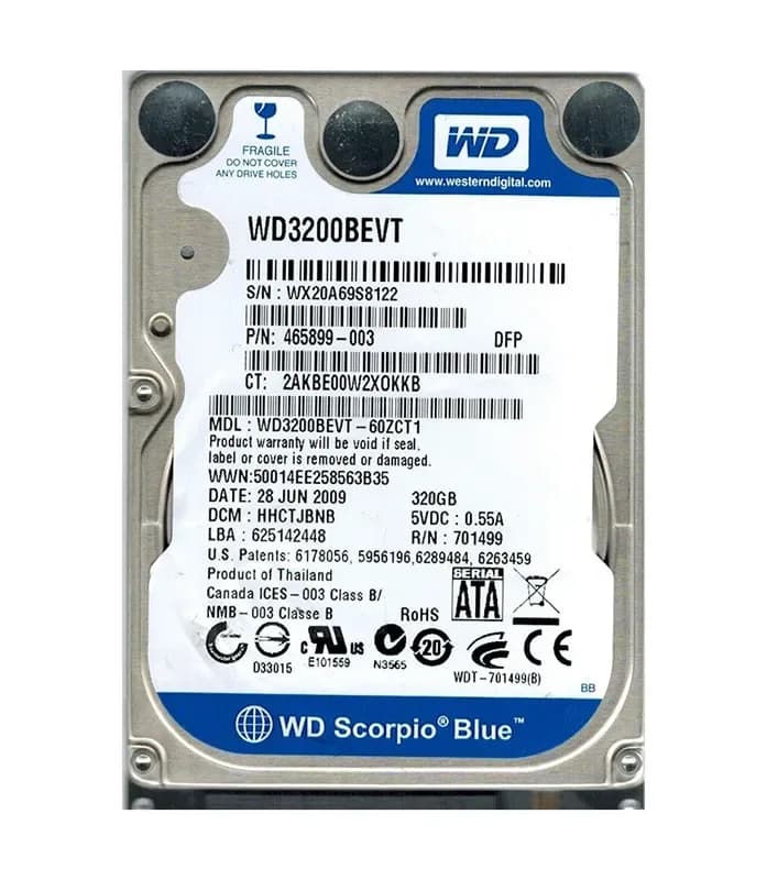 Western Digital WD3200BEVT-60ZCT1 320GB 3Gb/s SATA