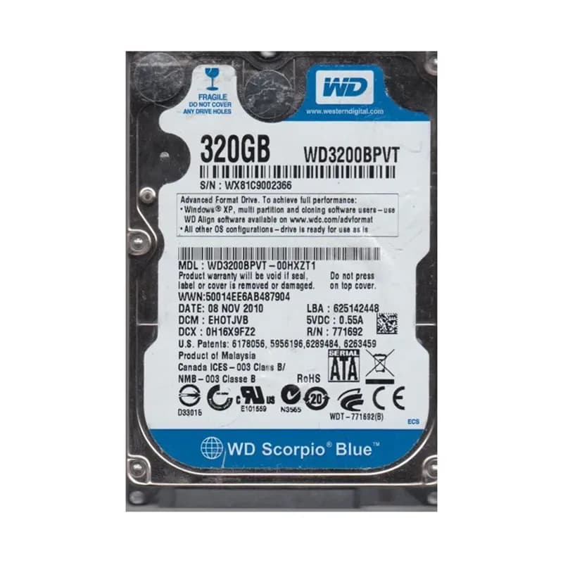 Western Digital WD3200BPVT-00HXZT1 320GB 3Gb/s SATA