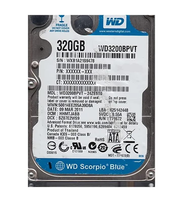 Western Digital WD3200BPVT-24ZEST0 320GB 3Gb/s SATA