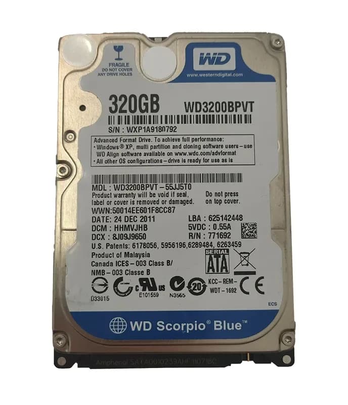 Western Digital WD3200BPVT-55JJ5T0 320GB 3Gb/s SATA