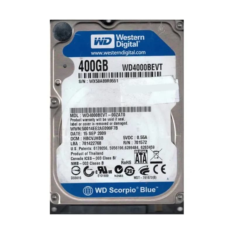 Western Digital WD4000BEVT-00ZAT0 400GB 3Gb/s SATA