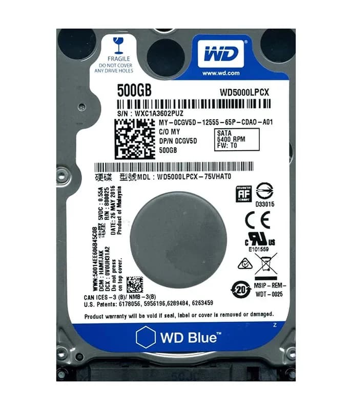 Western Digital WD5000LPCX-75VHAT0 500GB 6Gb/s SATA
