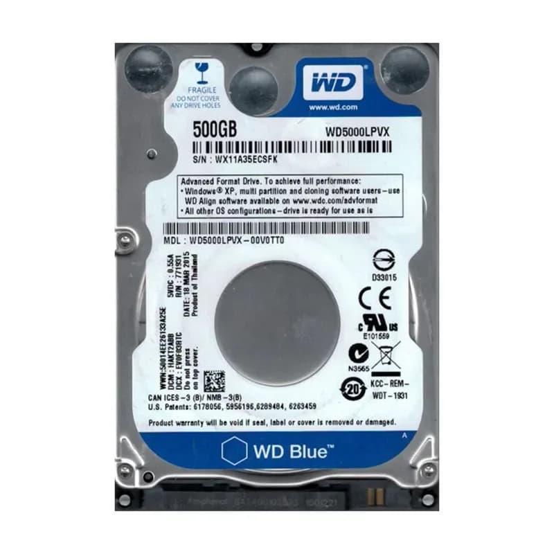 Western Digital WD5000LPVX-00V0TT0 500GB 6Gb/s SATA
