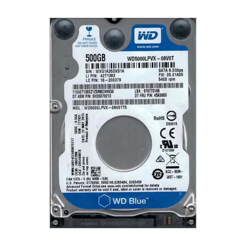 Western Digital WD5000LPVX-08V0TT5 500GB 6Gb/s SATA