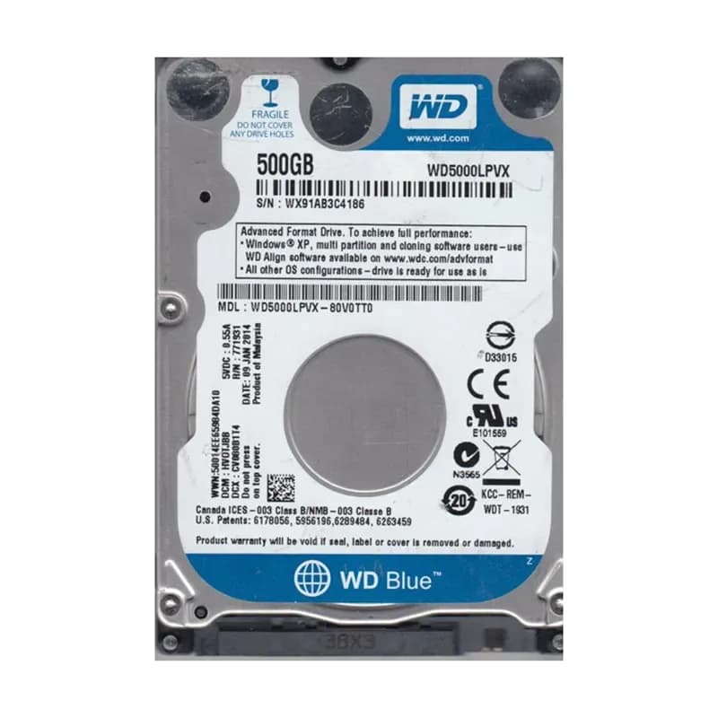 Western Digital WD5000LPVX-80V0TT0 500GB 6Gb/s SATA
