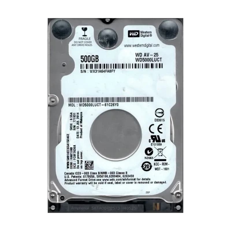 Western Digital WD5000LUCT-61C26Y0 500GB 3Gb/s SATA