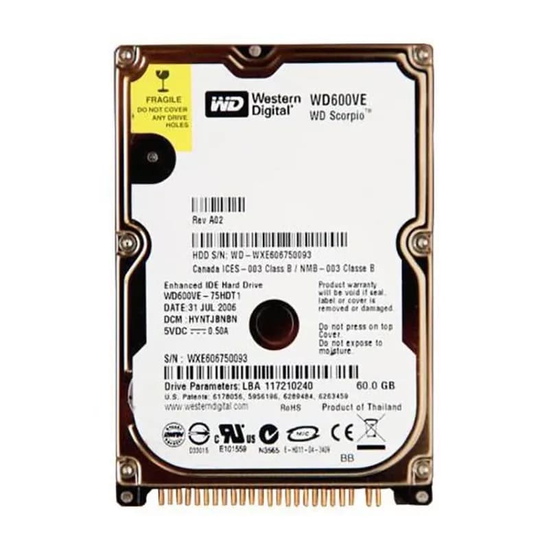 Western Digital WD600VE-75HDT1 60GB