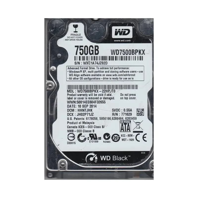 Western Digital WD7500BPKX-22HPJT0 750GB 6Gb/s SATA