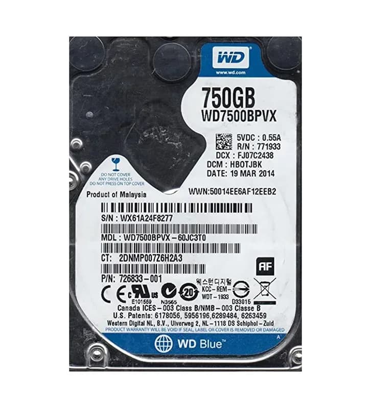 Western Digital WD7500BPVX-60JC3T0 750GB 6Gb/s SATA