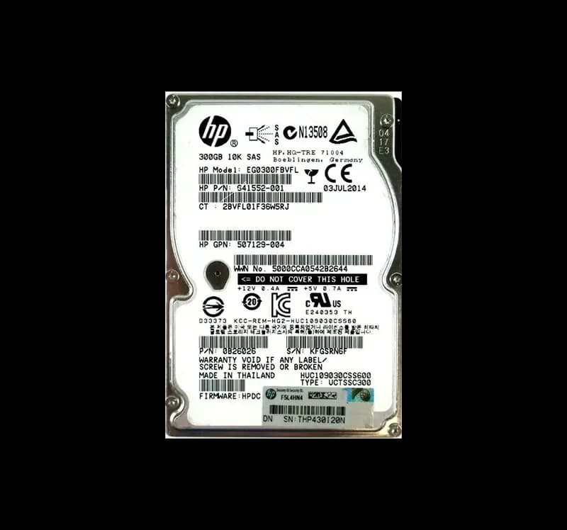 HPE EG0300FBVFL-SC 300GB 6Gb/s SAS
