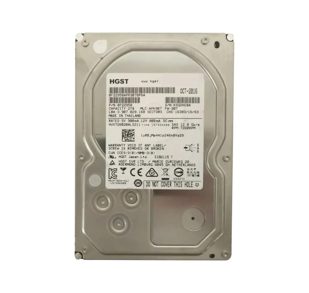 HGST HUS726020ALS211 2TB 12Gb/s SAS