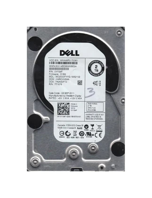 Western Digital WD2000FYYG-18A21V2 2TB 6Gb/s SAS