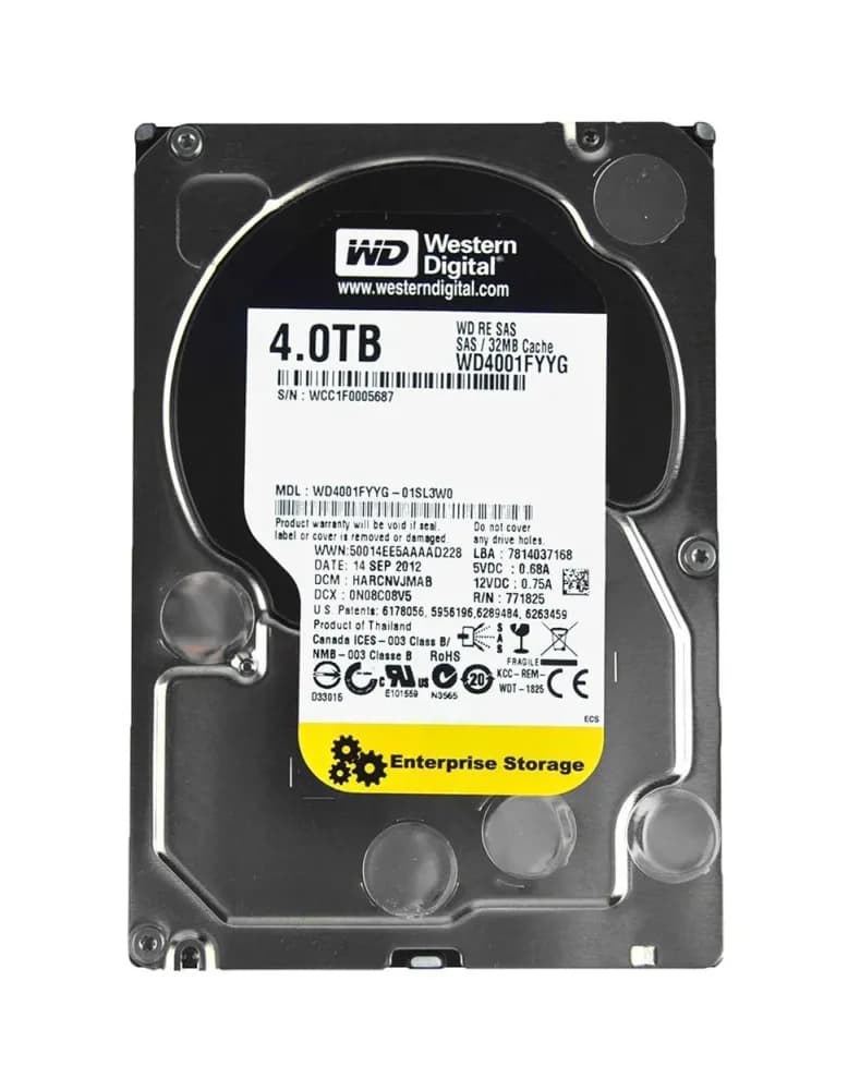 Western Digital WD4001FYYG-01SL3W0 4TB 6Gb/s SAS